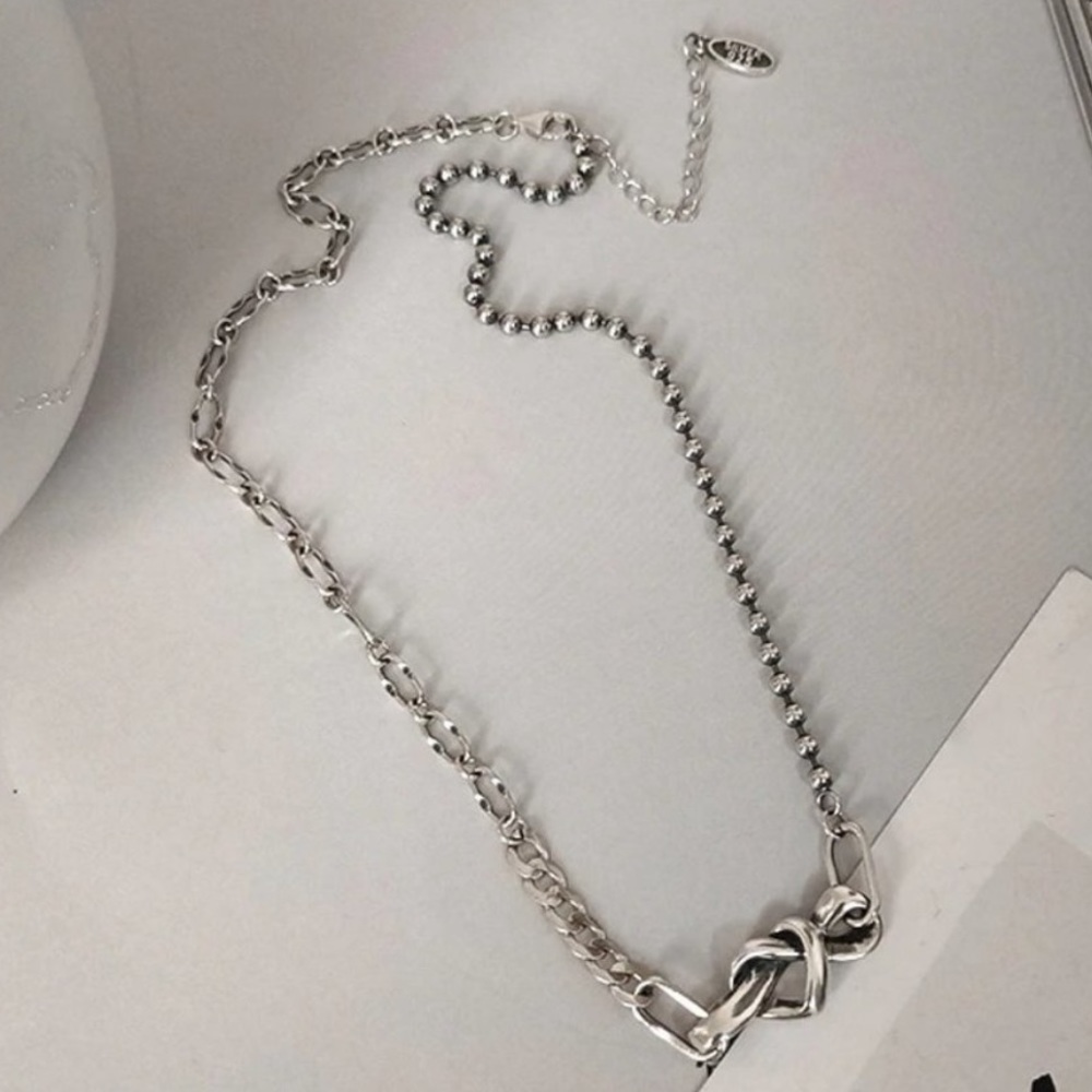 NEW 925 STERLING SILVER NECKLACE HEART NECKLACE - Picture 3 of 5